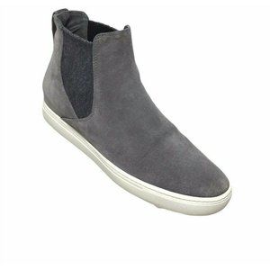 Vince Gray Suede Slip-On Sneakers